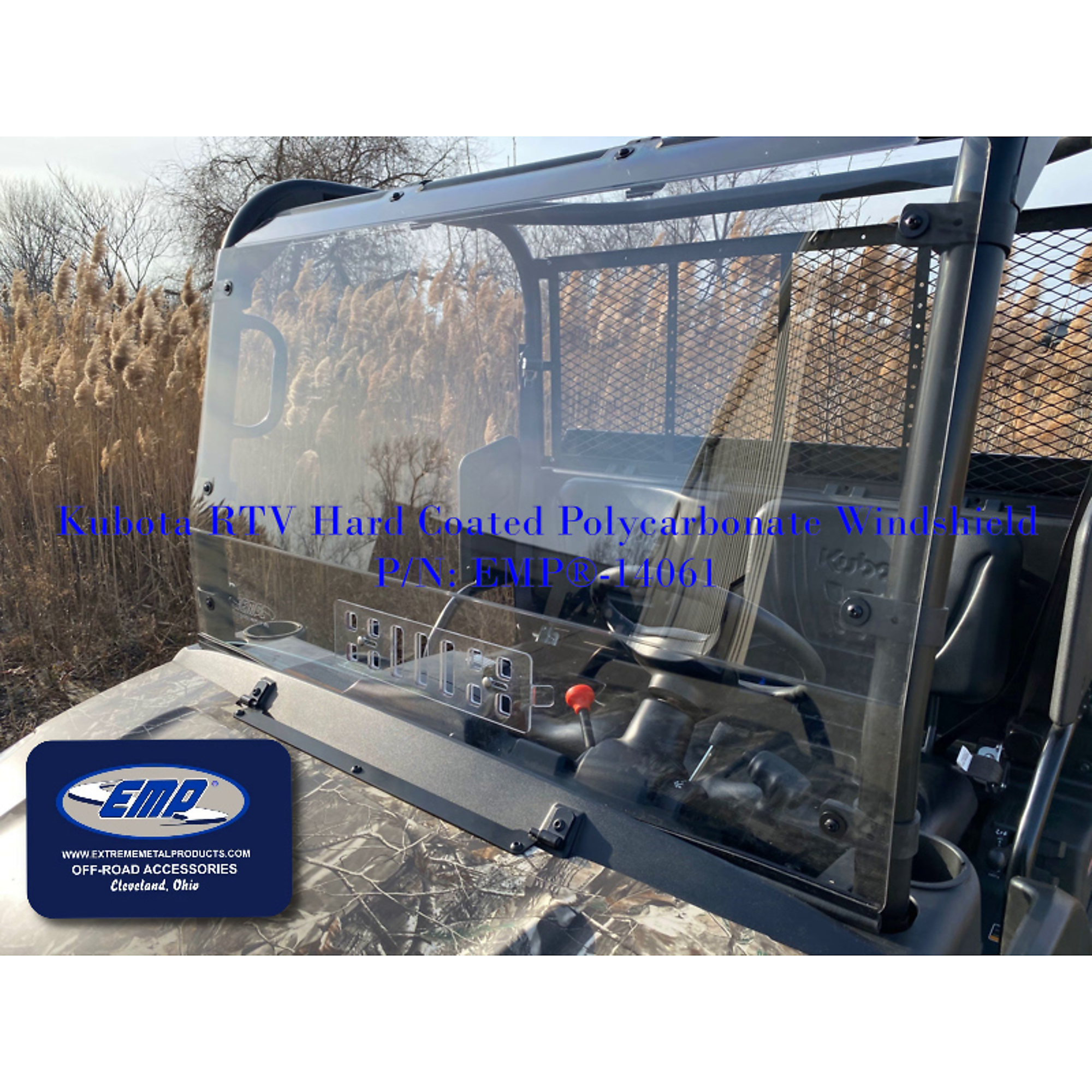 Extreme Metal Products, Kubota RTV Windshield with Vent, Model# 14061